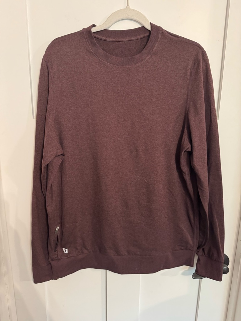 Vuori Ponto performance crew pullover - heathered brown